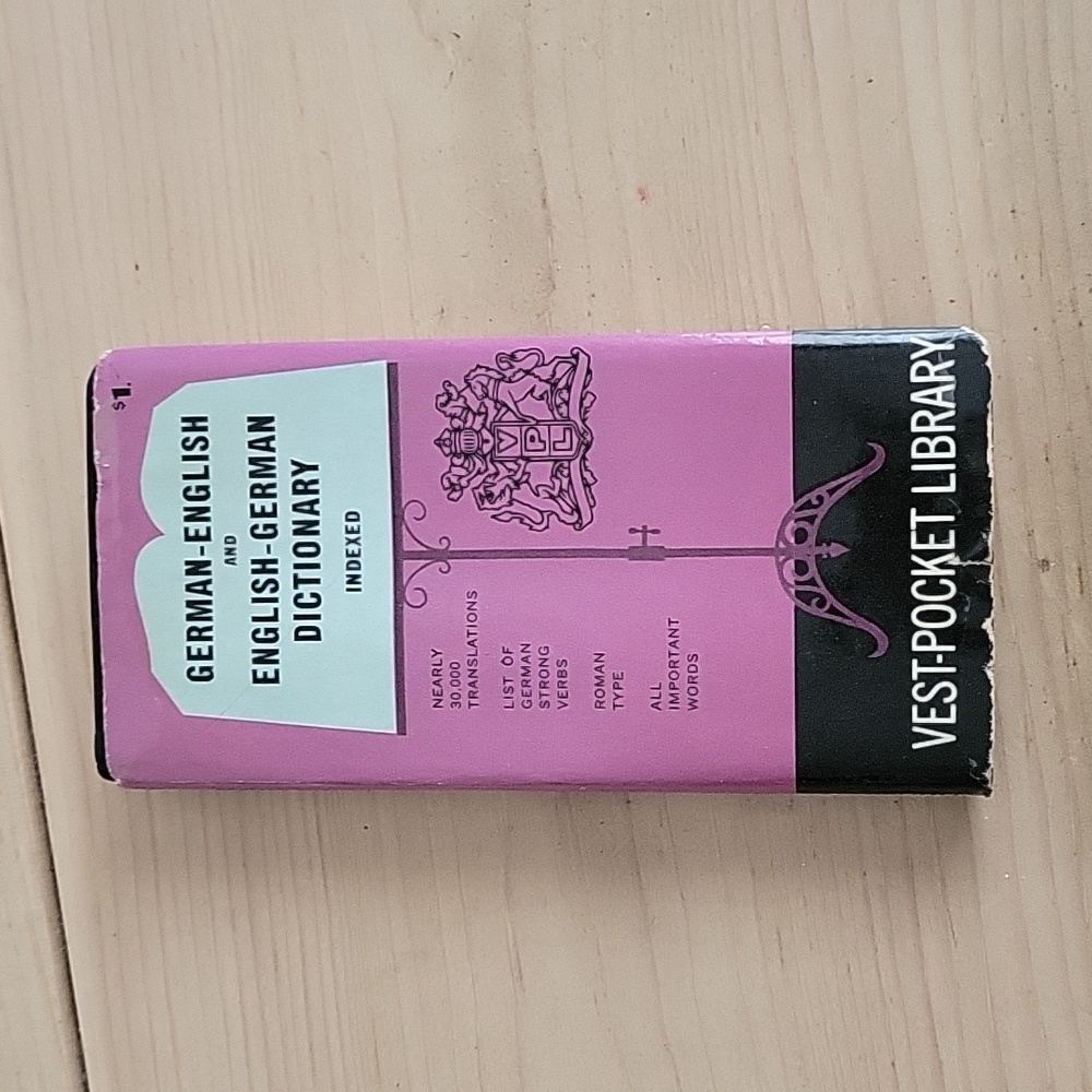 German-English/ English-German Translation Dictionary- 1952